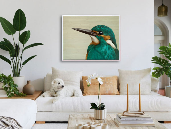 'Kingfisher' Framed Canvas